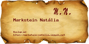 Markstein Natália névjegykártya